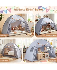 Hongge Machine-Washable Indoor Twin-Size Canopy Tent, Ages 3+