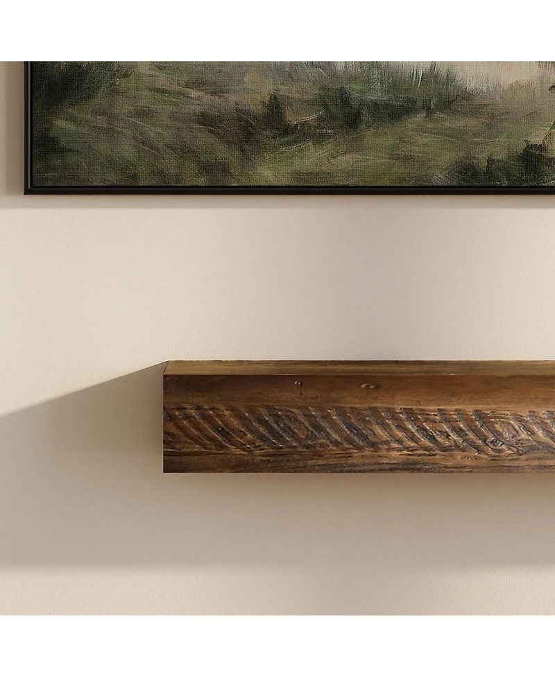 Plank+Beam Inch Rustic Floating Shelf/Fire Beam