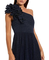 Mac Duggal Women's One-Shoulder Pleated Ruffle Gown