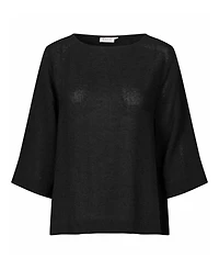 Masai Copenhagen Women's Dovinia 3/4 Sleeve Round Neck Blouse