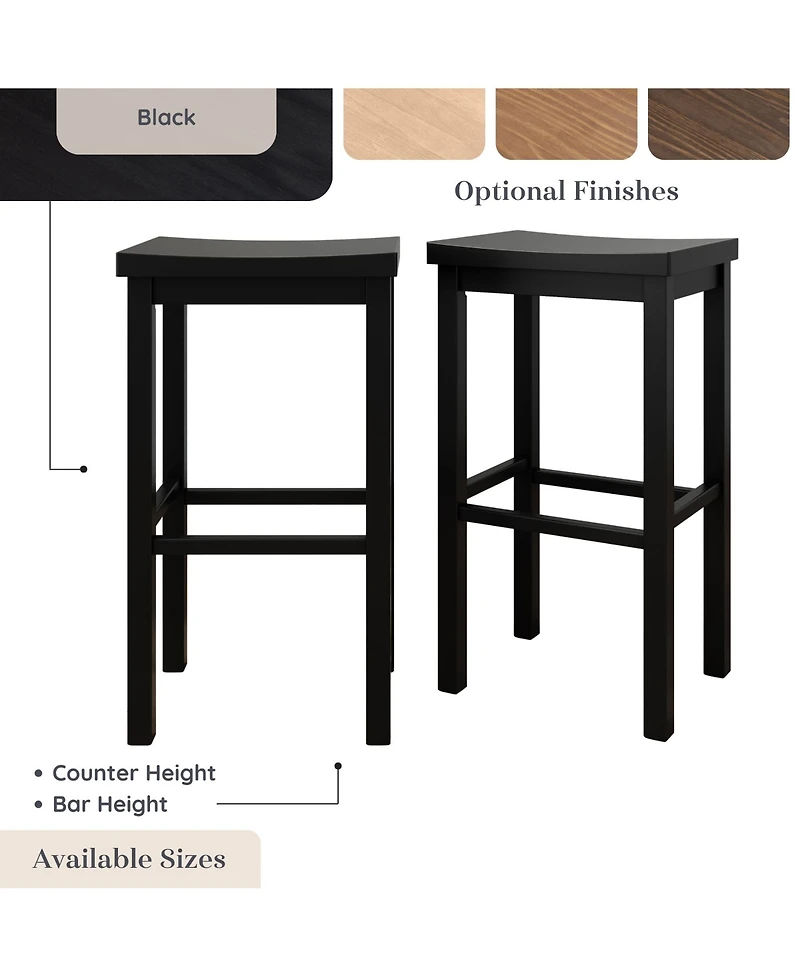 Grain & Grove pack 30 Inch Height Bar Stool