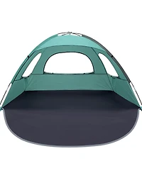 Aofar Beach Tent Sun Shade Shelter Extendable Floor Mesh Windows