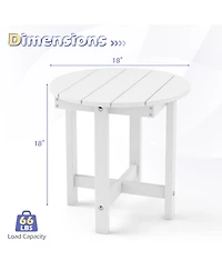 Sugift Hips Adirondack Side Table with Weather-Resistant Waterproof Top