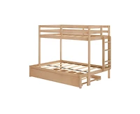 Grain & Grove Bear Plywood Twin/Full Bunk with Trundle