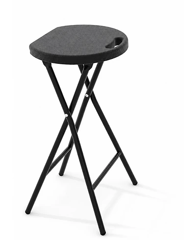 homfan 1-Pack 28" Tall Folding Stool with Handle, Safety Lock