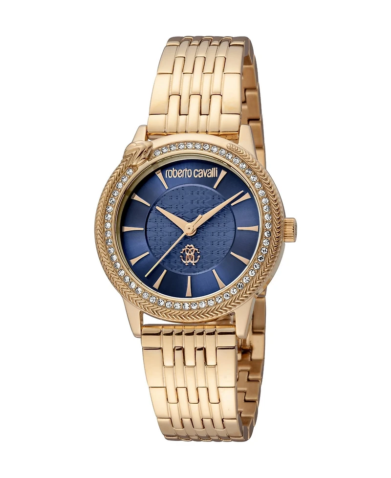 Roberto Cavalli Women's Glam Quartz Ip Stainless Steel Bracelet Watch