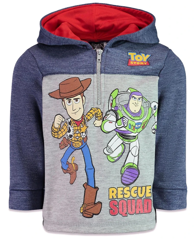 Toy Story Toddler Boys 2T -5T Fleece Quarter-Zip Hooded Sweatshirt