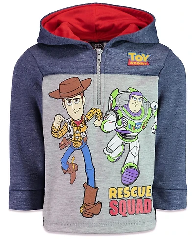 Toy Story Toddler Boys 2T -5T Fleece Quarter-Zip Hooded Sweatshirt