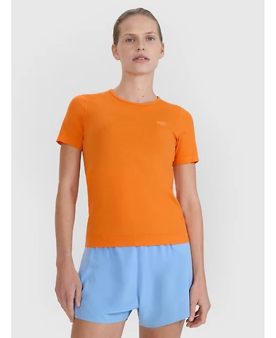 4F Women's Running Interlock-Knit Short-Sleeve Crewneck T-Shirt