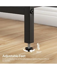 Slickblue 29.5-Inch Narrow Behind Sofa Table with Fabric Storage Drawers