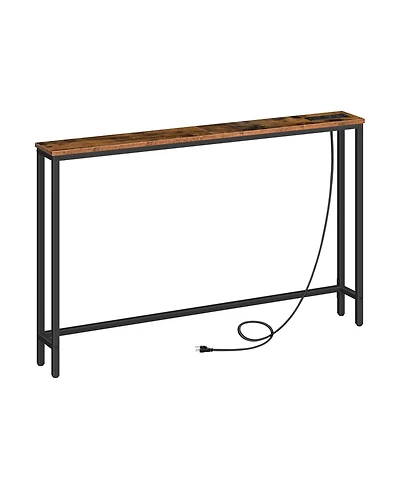 Slickblue 47.2-Inch Entryway Console Table with Power Outlet for Small Spaces
