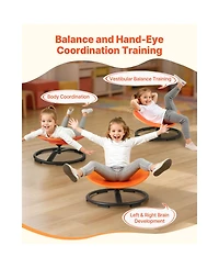 Hongge Sensory Spinning Chair with Non-Slip Metal Base, Builds Balance and Core Control, Ages 3-12