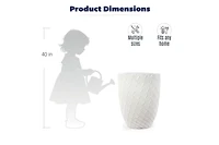 Yobtop Handmade Ceramic Planter Pot, Breathable Clay,Indoor Outdoor Doorway Use,Monstera Deliciosa and Fiddle Leaf Fig