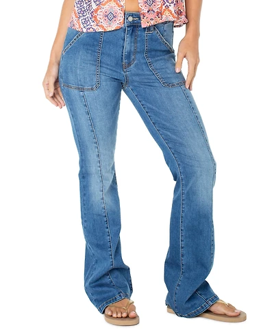 Roxy Women's Trailhead High-Waisted Flare Cargo-Style Jeans
