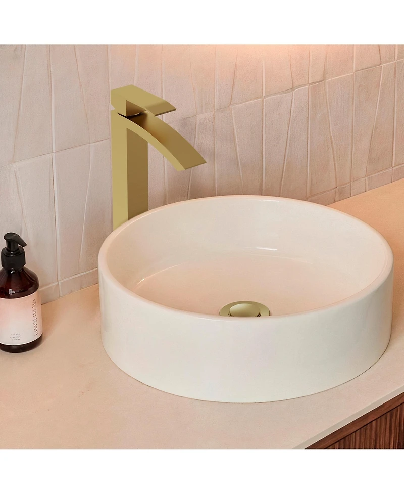 Everstein Single Hole Vessel Bathroom Faucet Handle Sink with Drain Assembly