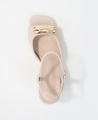 Berness Women's Kade Nugget Accent Block Heel Sandals