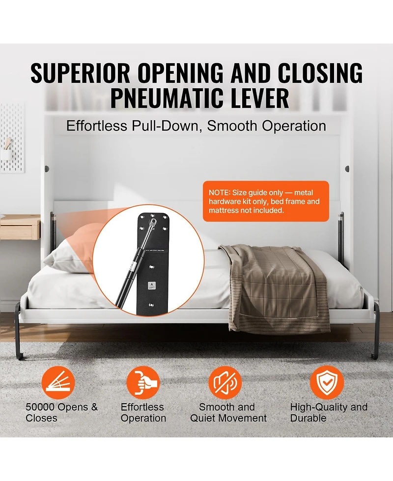 Sugift Twin Murphy Bed Hardware Kit Horizontal for Mattress