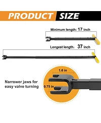 Xdovet Water Meter Key Shut Off Tool T-Handle Valve 4-Way Steel