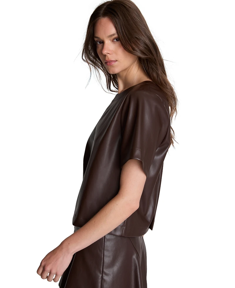 Kenneth Cole Women's Polyester-Blend Crop Pullover