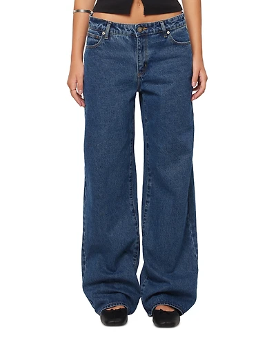 Abrand Juniors' 99 Baggy Bella Wide-Leg Mid-Rise Jeans