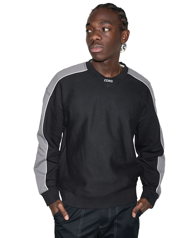 Converse Men's Color-Block Crewneck Sweatshirt