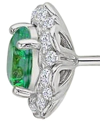 Macy's Green Classic Halo Stud Earrings