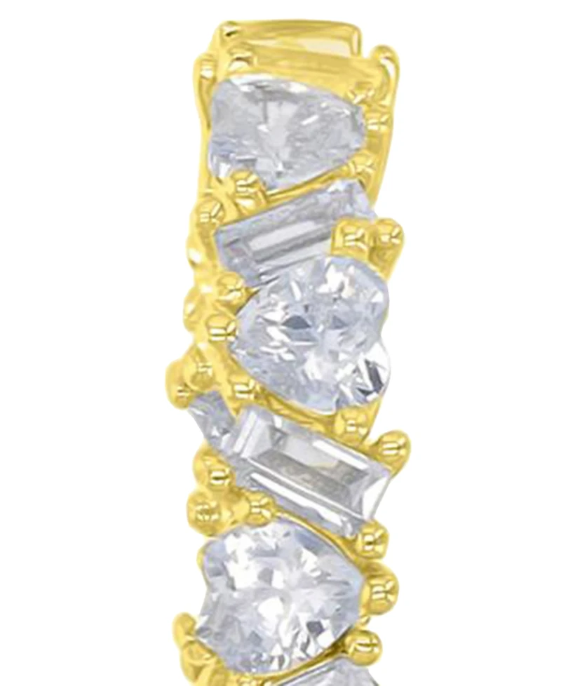Macy's 14k Gold-Plated Long Bar Hoop Earrings