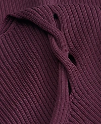 I.n.c. International Concepts Women's Long-Sleeve V-Neck Cutout-Trim Sweater, Macy's Exclusive