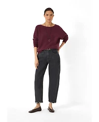 Hush Women's Bryony Slash Neck Ribbed Jumper