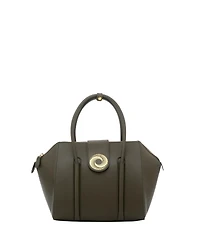 Aranyani La Donna Italian Leather Shoulder Bag with Gold Monogram