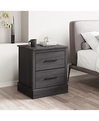 18.5" Farmhouse Nightstand with 2 Drawers Compact End Table for Living Room