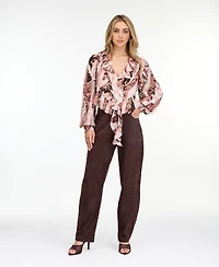 Kittenish Women's Lottie High-Waisted Barrel Pants