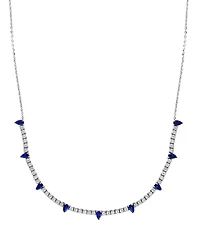 Lali Jewels Sapphire (2.34 ct. t.w.) & Diamond (0.71 ct. t.w.) Necklace in 14k White Gold