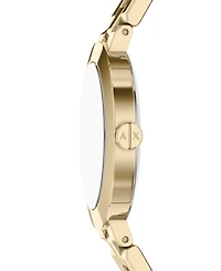 Armani Exchange Women's Quartz Two Hand Gold Stainless Steel Watch 36mm