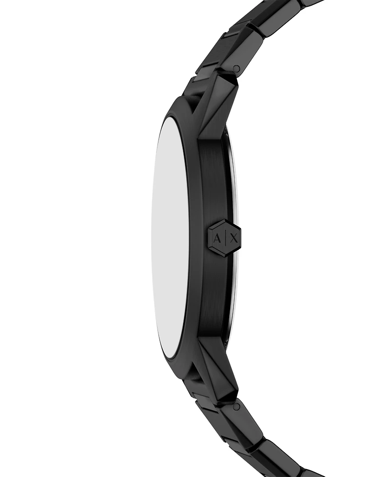 Armani Exchange Men's Quartz Three Hand Black Stainless Steel Watch 42mm