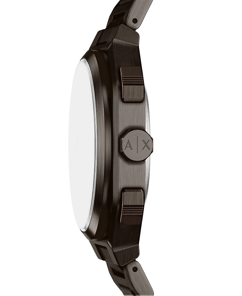 Armani Exchange Men's Quartz Dual Time Brown Stainless Steel Watch 40mm