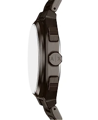Armani Exchange Men's Quartz Dual Time Brown Stainless Steel Watch 40mm