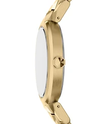 Armani Exchange Women's Audora Quartz Two Hand Gold Stainless Steel Watch 34mm