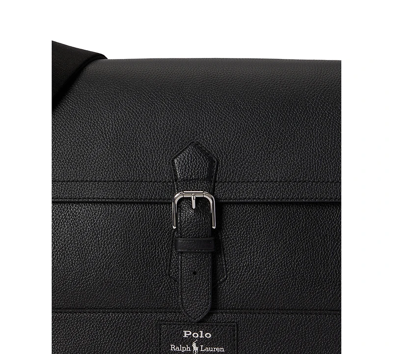 Polo Ralph Lauren Men's Pebbled Leather Messenger Bag