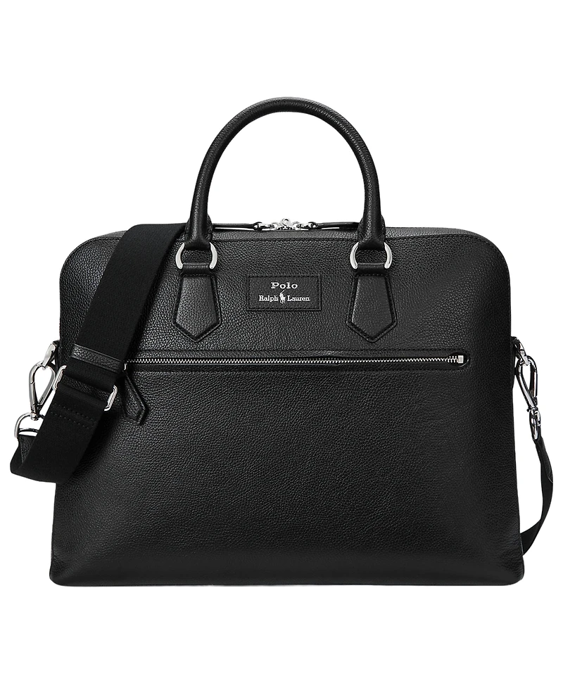 Polo Ralph Lauren Men's Pebbled Leather Commuter Bag