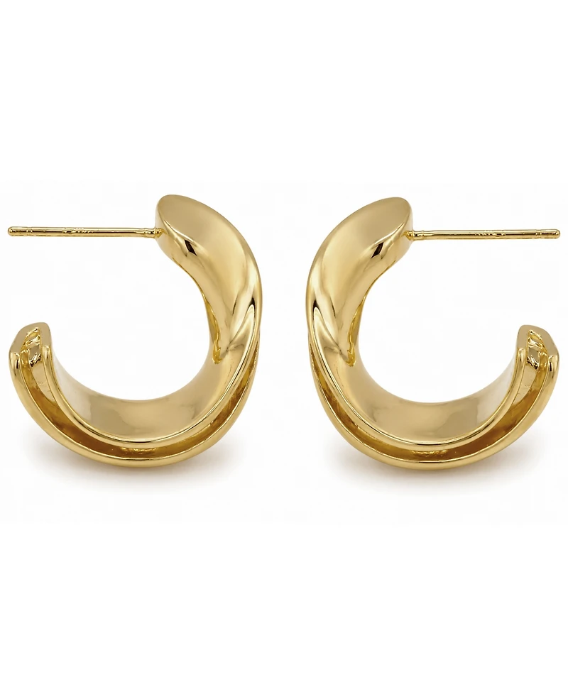 And Now This Crossover Push Back Hoop Earrings