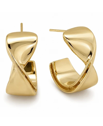 And Now This Crossover Push Back Hoop Earrings