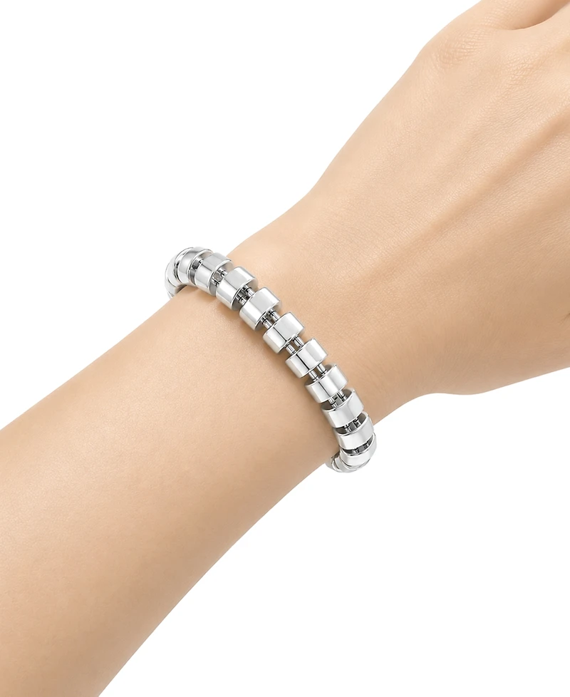 And Now This Gold, Silver Plated Brass Stretch Bracelet
