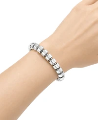 And Now This Gold, Silver Plated Brass Stretch Bracelet