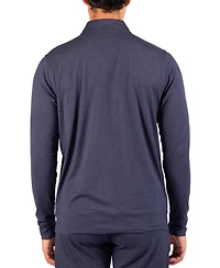 TailorByrd Men's Brushed Melange Quarter Zip Sweater