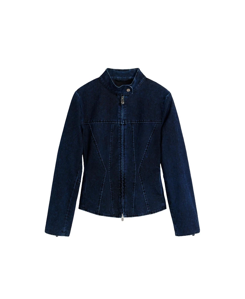 Desigual Women's Long-Sleeve Denim Zip-Up Jacket