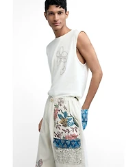 Desigual Men's Long floral trousers