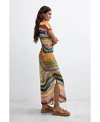 Desigual Women's Short-Sleeve Print Midi Dress