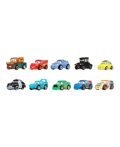 Cars Die-Cast Disney and Pixar Mini Racers Toy Vehicles, 10-Pack