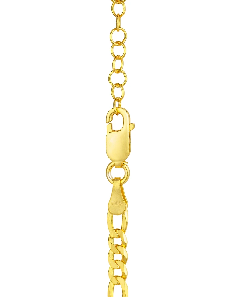 Giani Bernini Flat Filled Figaro Link Chain Necklace and Bracelet Set